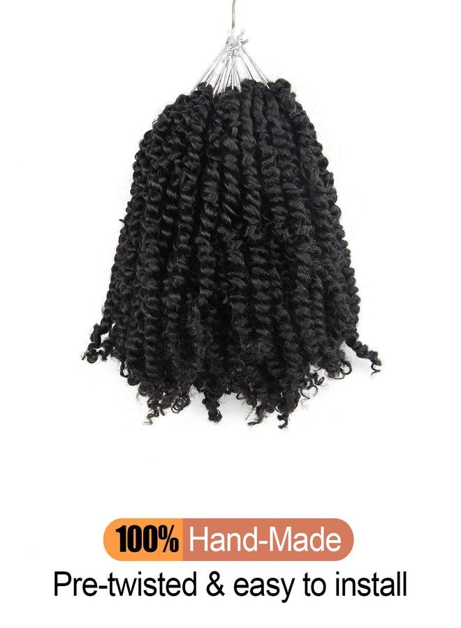 KAVSORAPI Passion Twist Hair,6 Inch Passion Twist Braiding Hair,Short Pre Looped Crochet Twist Jumbo Pre-twisted Two Strand Braids 8 Packs (1B/Natural Black) - Image 4